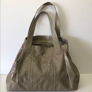 Francesco Biasia Stone Crinkle Calf Leather Women's Tote Bag